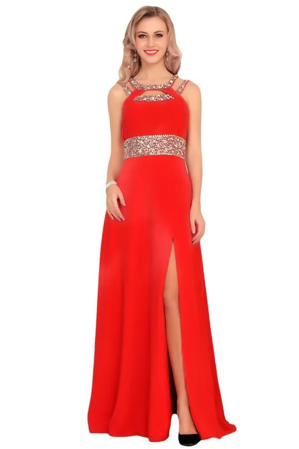 2024 New Arrival Scoop Prom Dresses A Line Chiffon With P1N2XBGS