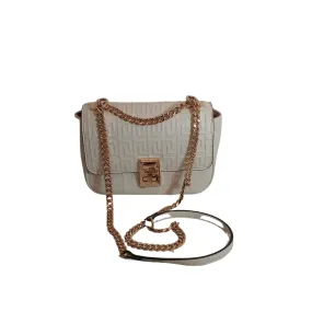 ALDO White Embossed Flap Shoulder Bag | Gently Used |