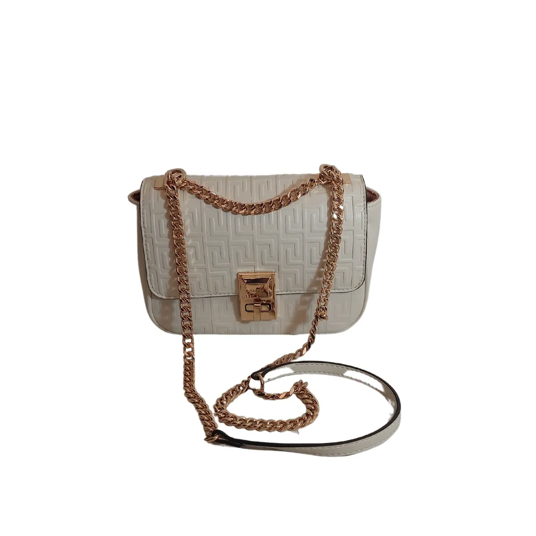 ALDO White Embossed Flap Shoulder Bag | Gently Used |