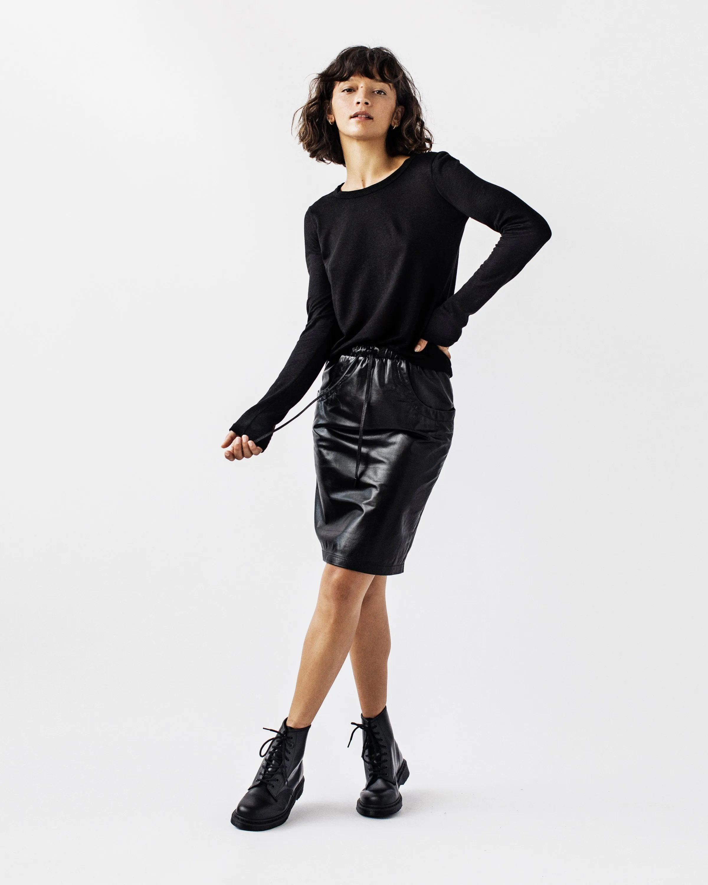 Anaïs Skirt in Japanese Plongé Leather