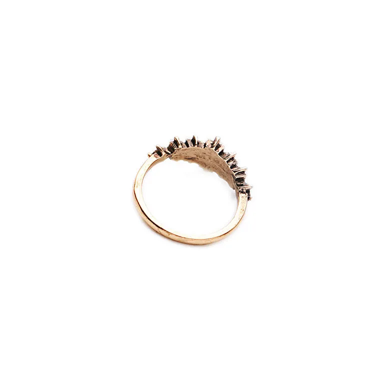 AUBREY - Antique Retro Strip Crystal Lady Ring