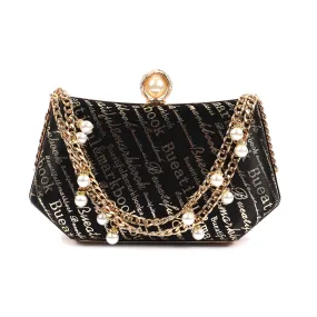 Black Fancy Clutch C20916