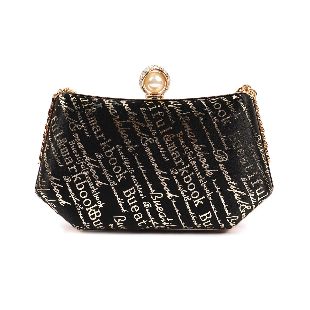 Black Fancy Clutch C20916