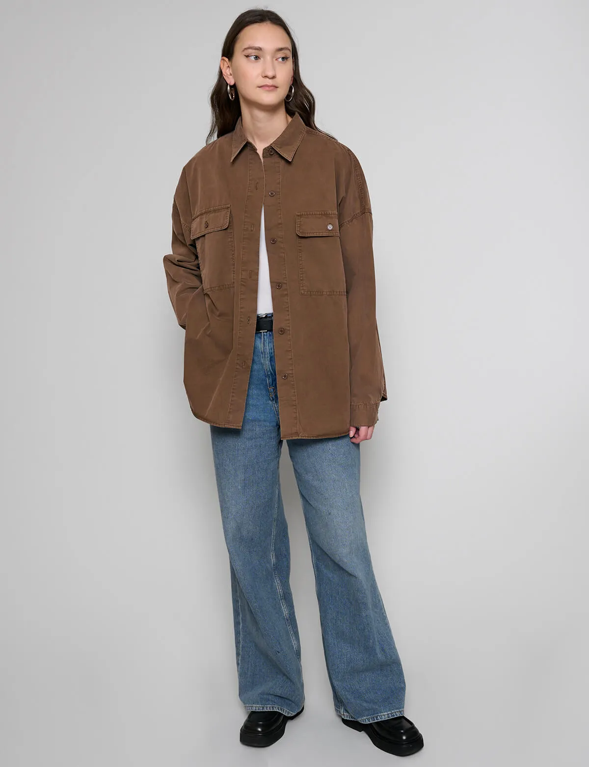 Brown Patch Pocket Shirt