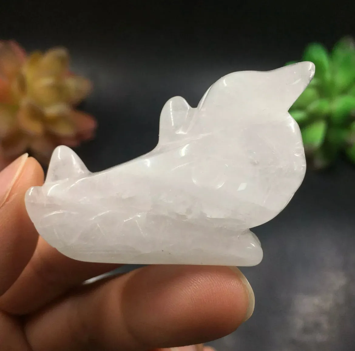 Clear Quartz Dragon Head