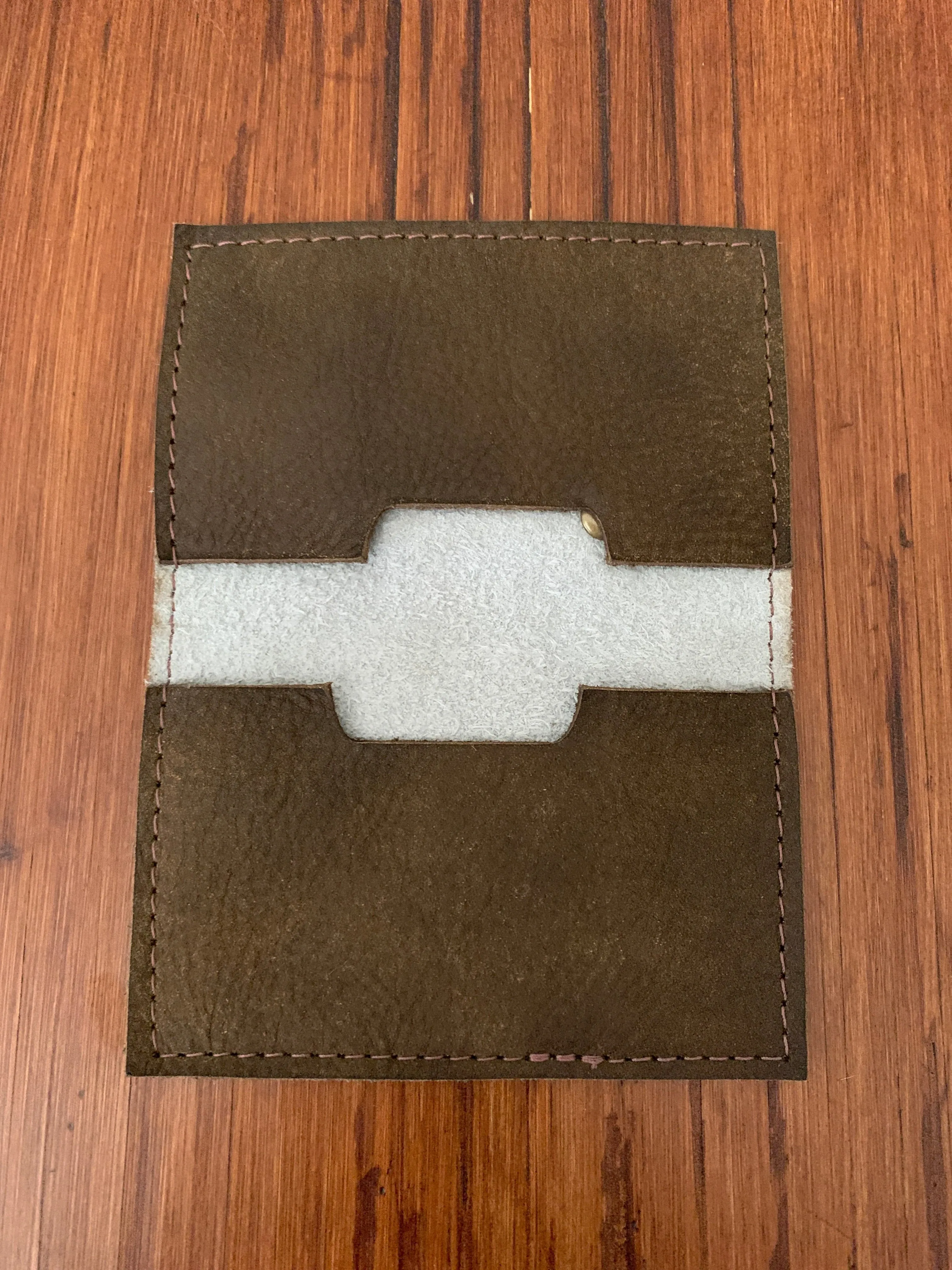 Credit Card Wallet-Brown & Tan