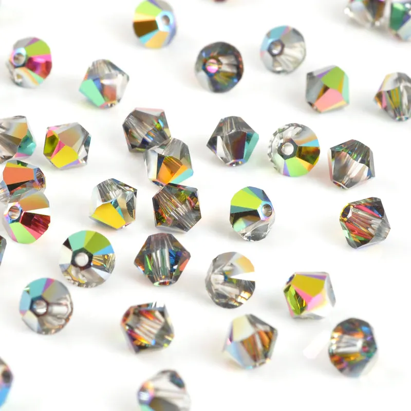 Crystal Beads-4mm Prestige Bicone-Crystal Vitrail Medium-Quantity 12