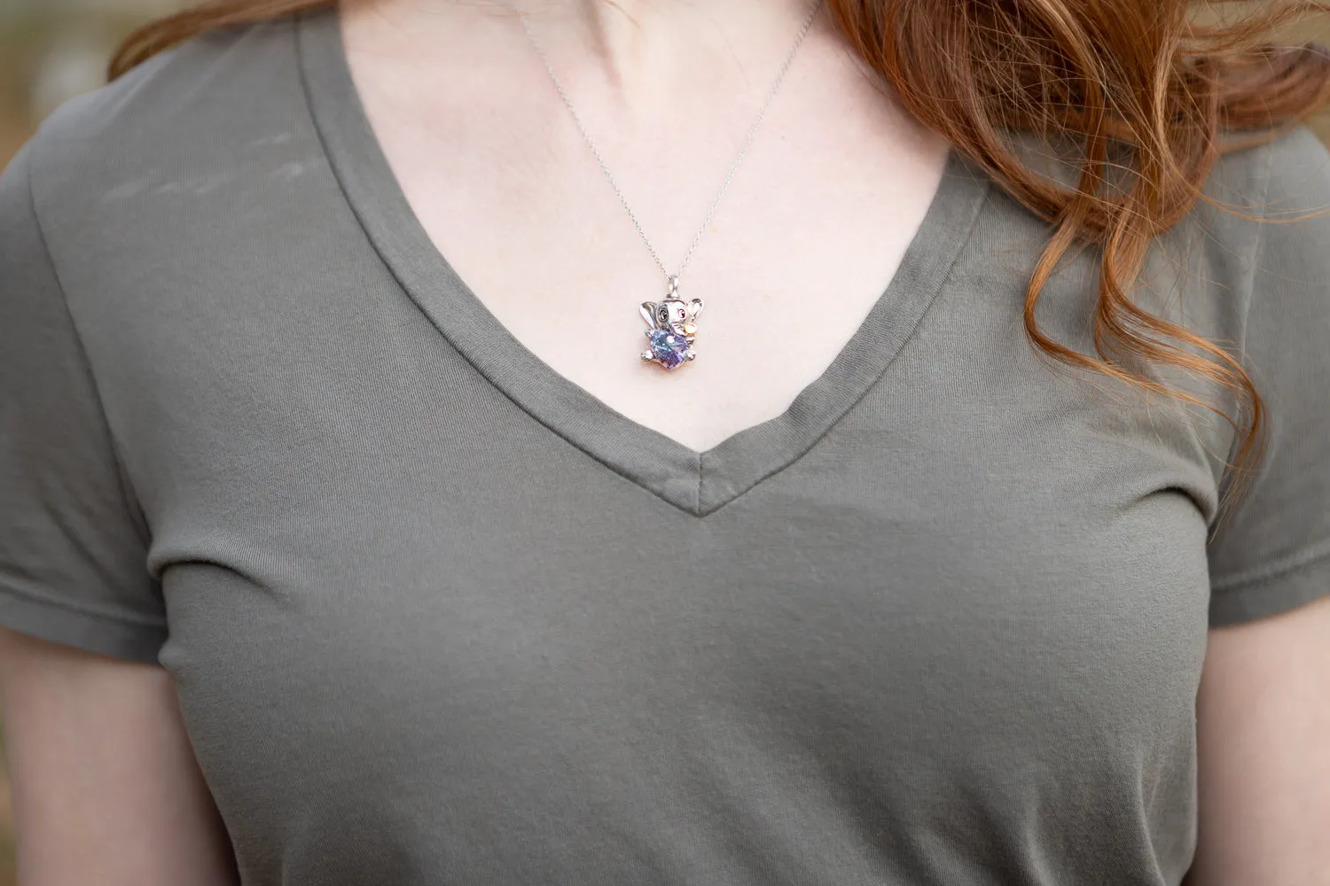 Crystal Elephant Urn Necklace