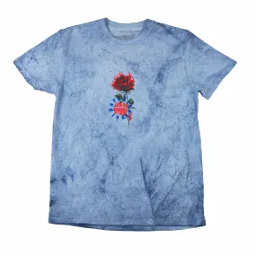 Fire Rose Snake Splatter Tee Blue