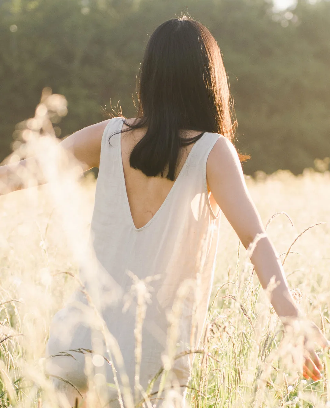 Gianna Linen Jumpsuit In Bone