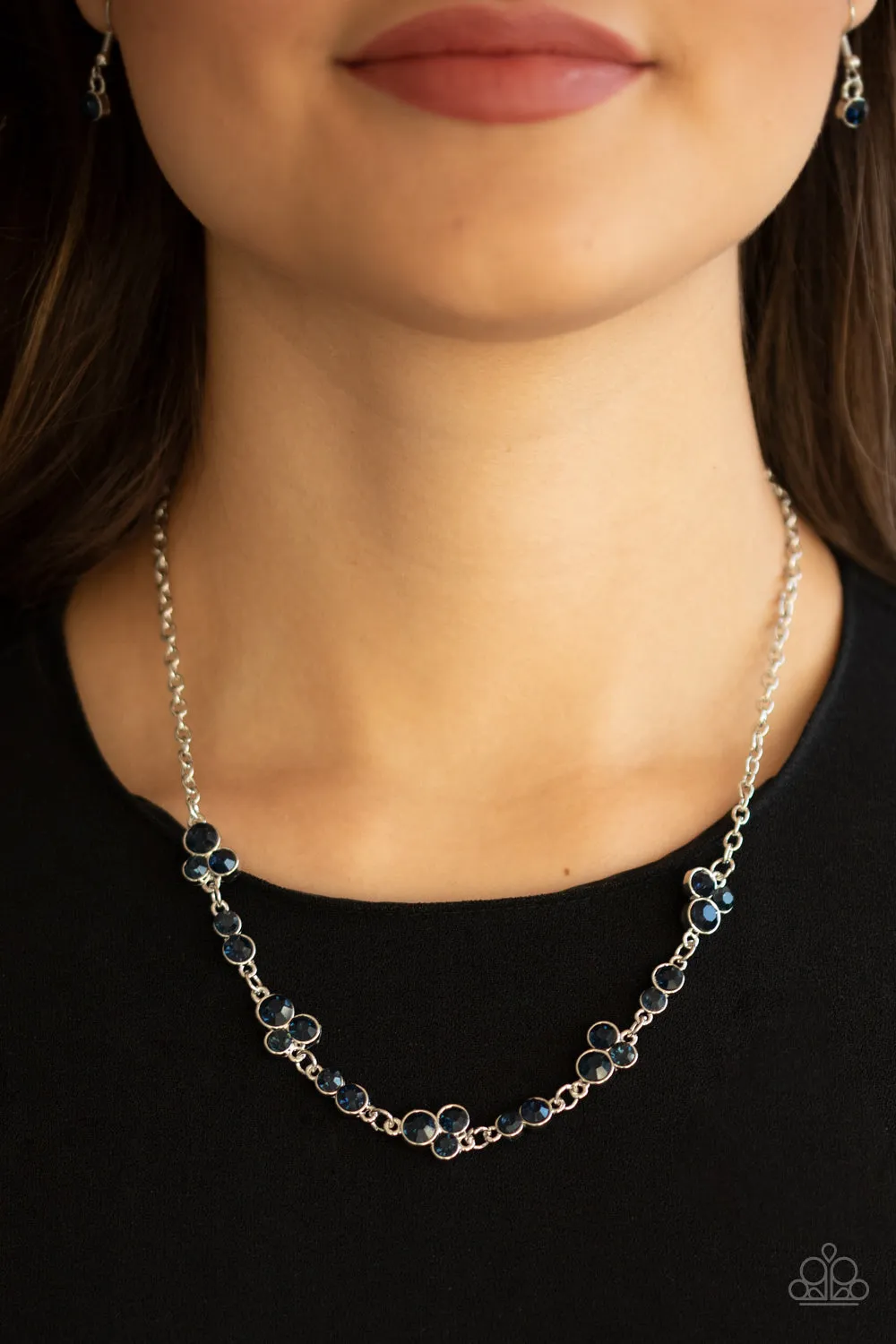 Gorgeously Glistening - Blue Necklace