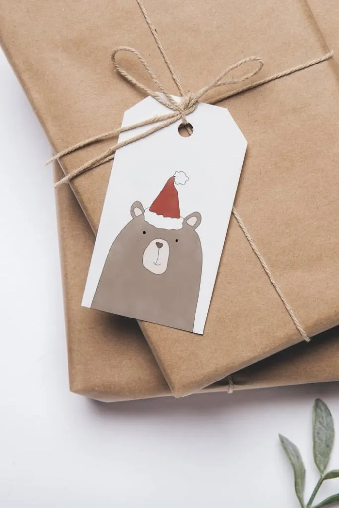 In The Daylight - Christmas Bear - Gift Tag - Set Of 5