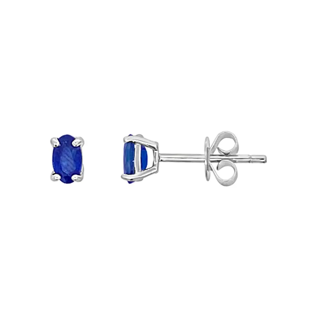 Irisa by Martin Binder Oval Blue Sapphire Stud Earrings