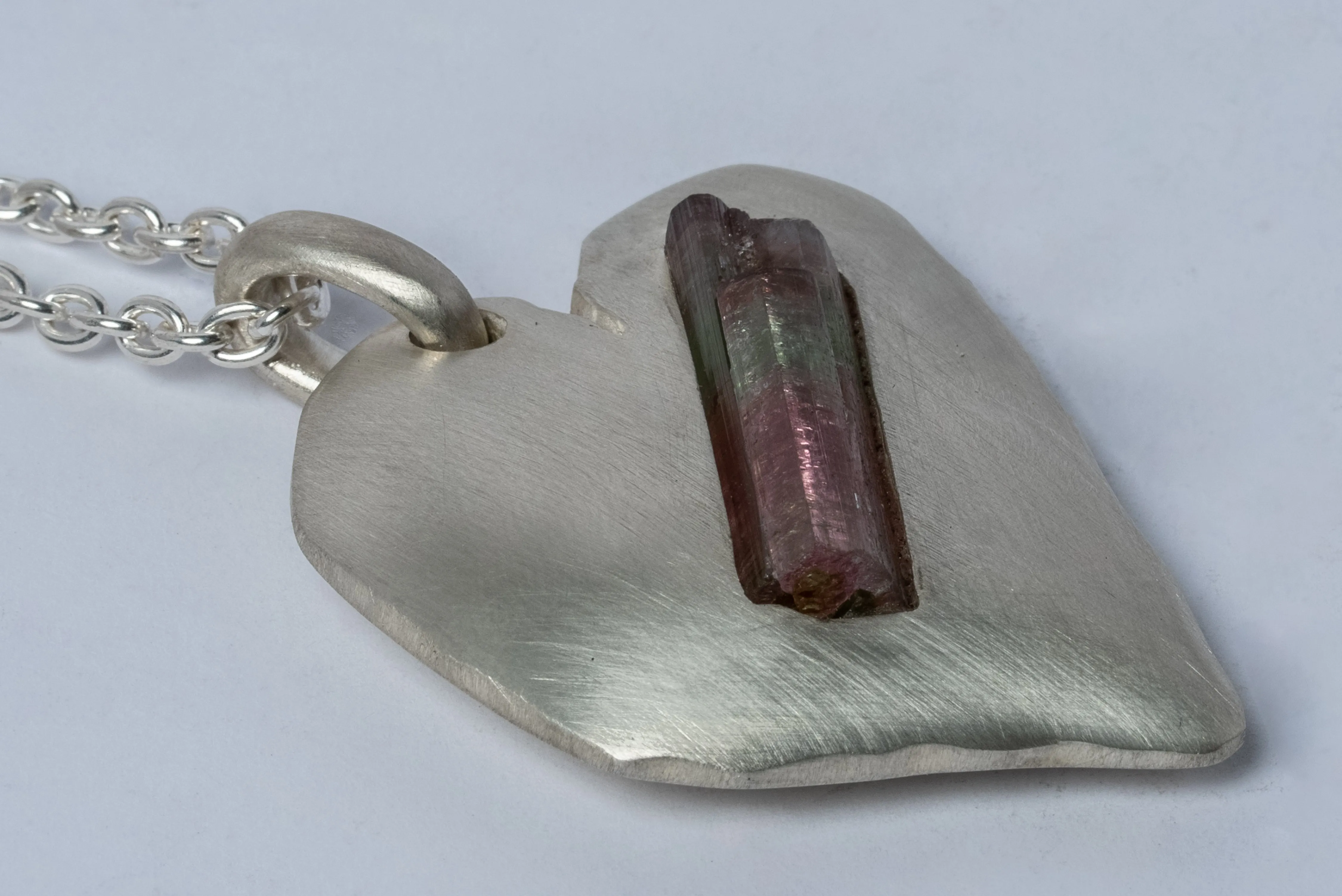 Jazz's Solid Heart Necklace (Little, Elbaite, MA ELB)