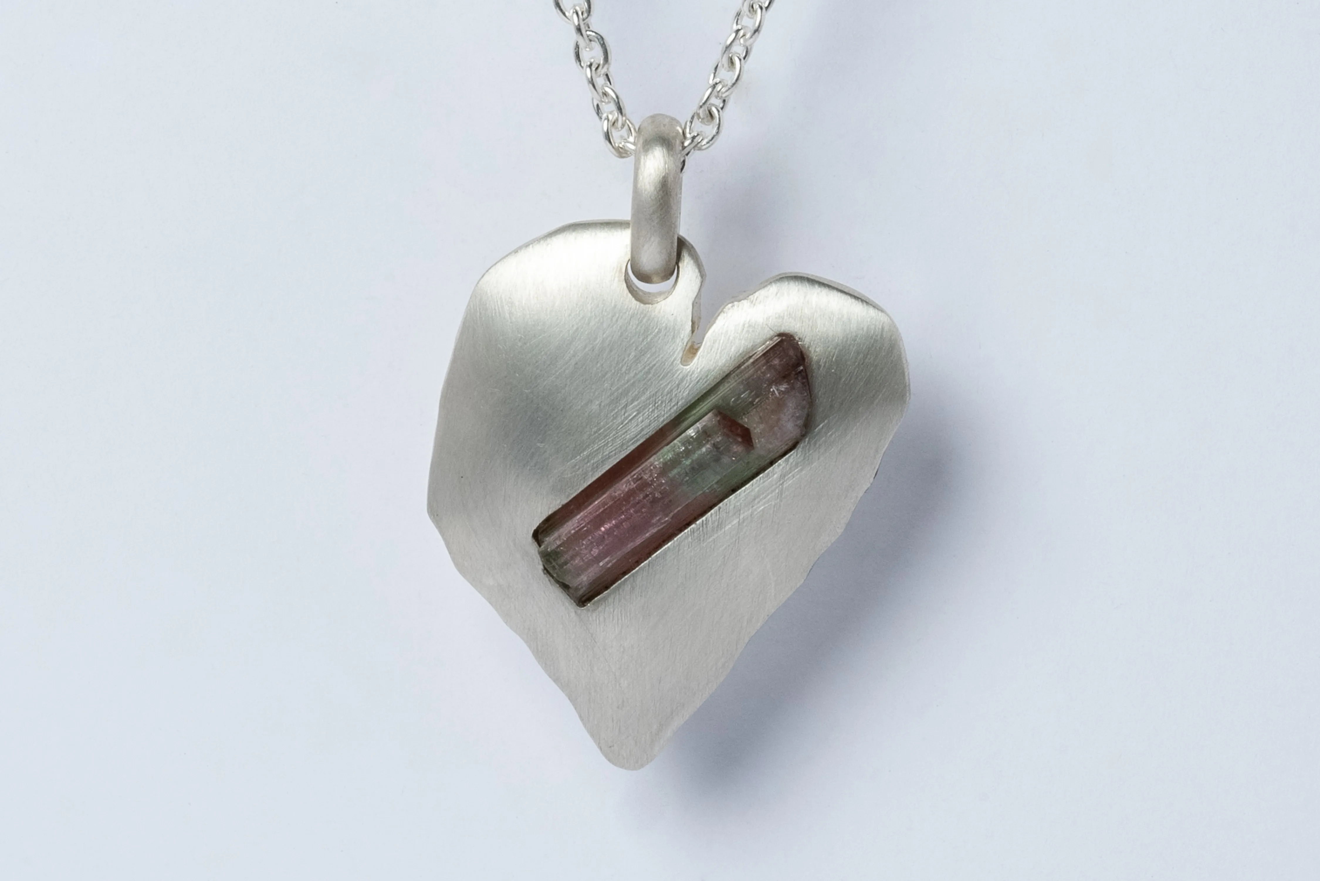 Jazz's Solid Heart Necklace (Little, Elbaite, MA ELB)