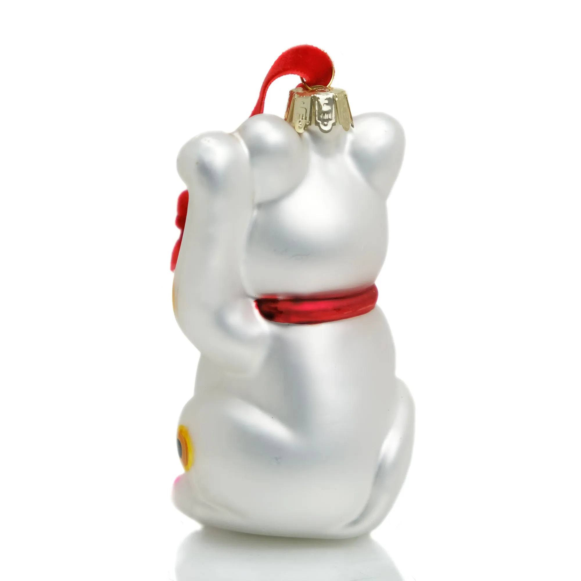 Lucky Cat Ornament- White