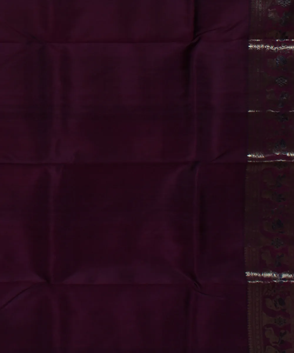 Magenta handwoven swarnachari baluchari silk saree