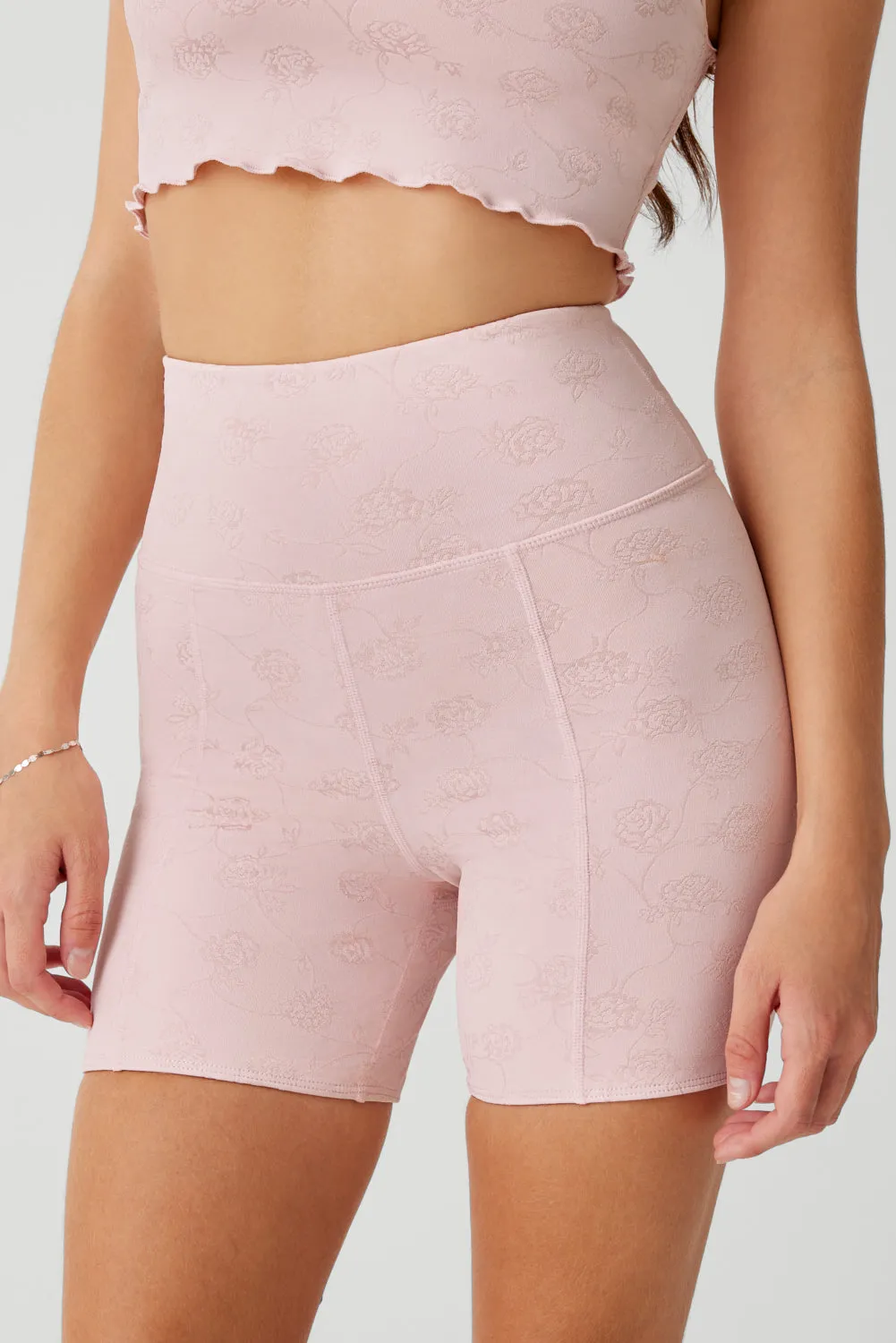 Marabelle High Waist Short - Pink Petals