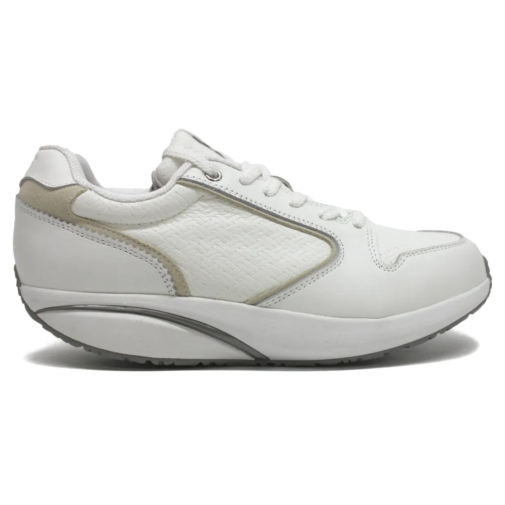 MBT Fuma 702908-16FG Leather Womens Trainers -White - UK 6