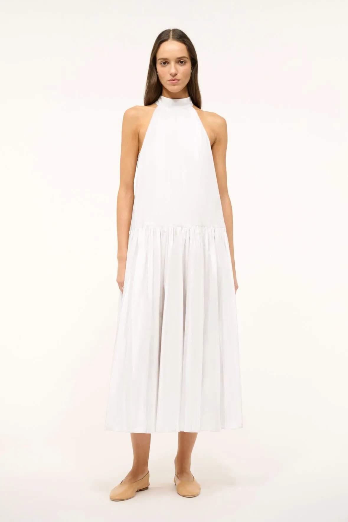 MIDI MARLOWE DRESS | WHITE