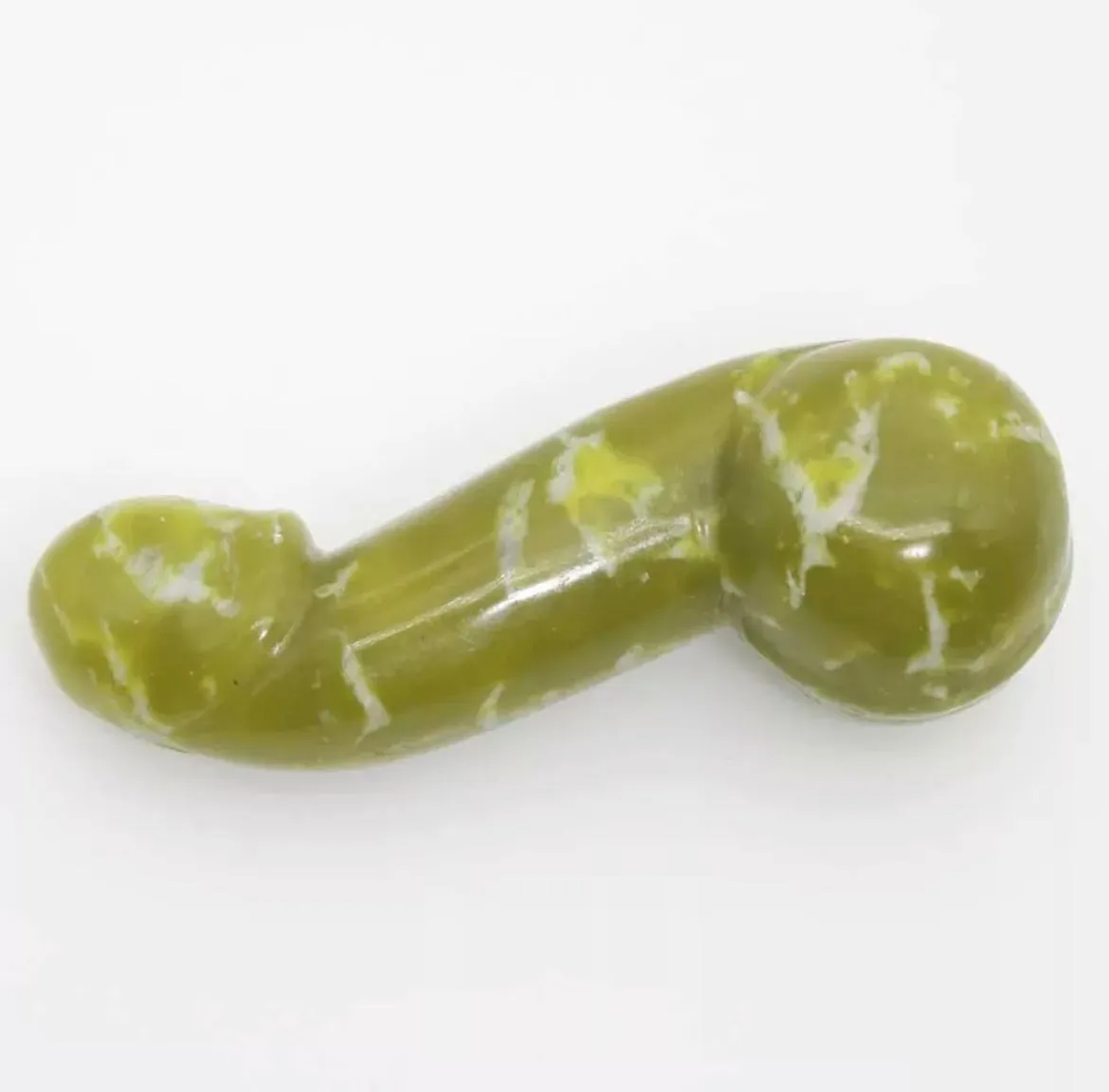 Natural Green Jade Carved Crystal Penis