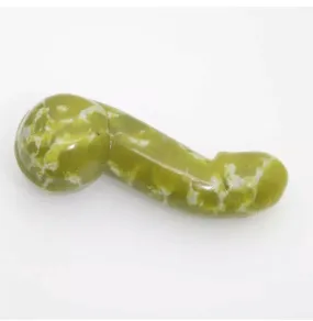 Natural Green Jade Carved Crystal Penis