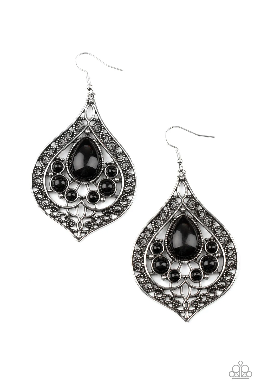 New Delhi Nouveau - Black Earring