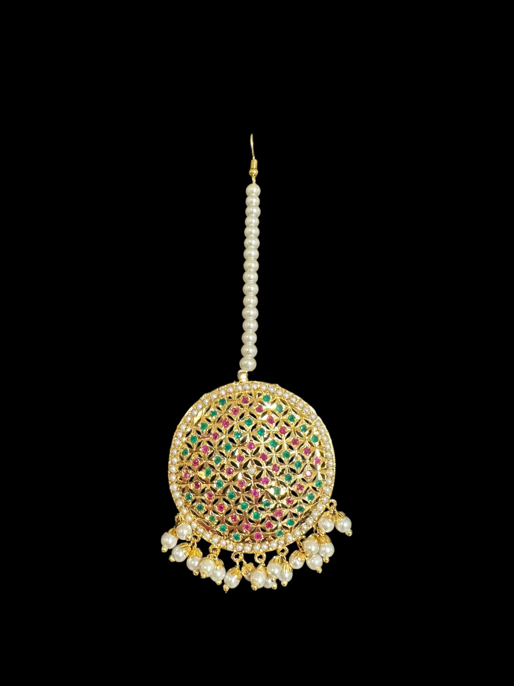 NS165 Muniza neckalce set in navratan (READY TO SHIP)