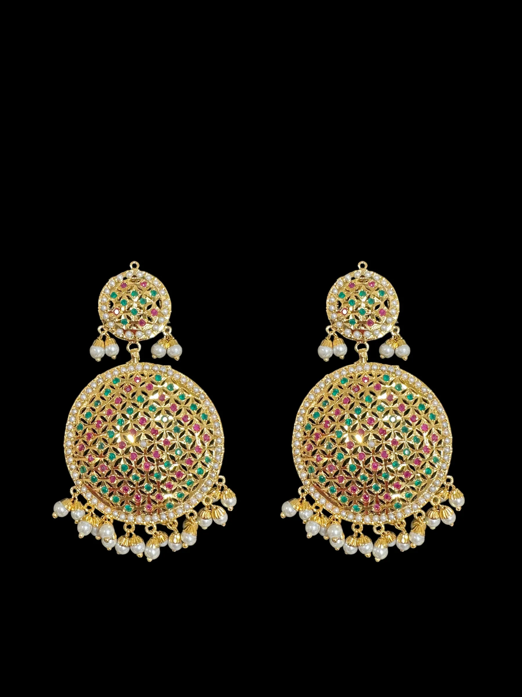 NS165 Muniza neckalce set in navratan (READY TO SHIP)