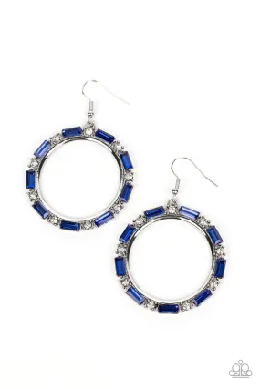 Paparazzi Gritty Glow Blue Earrings