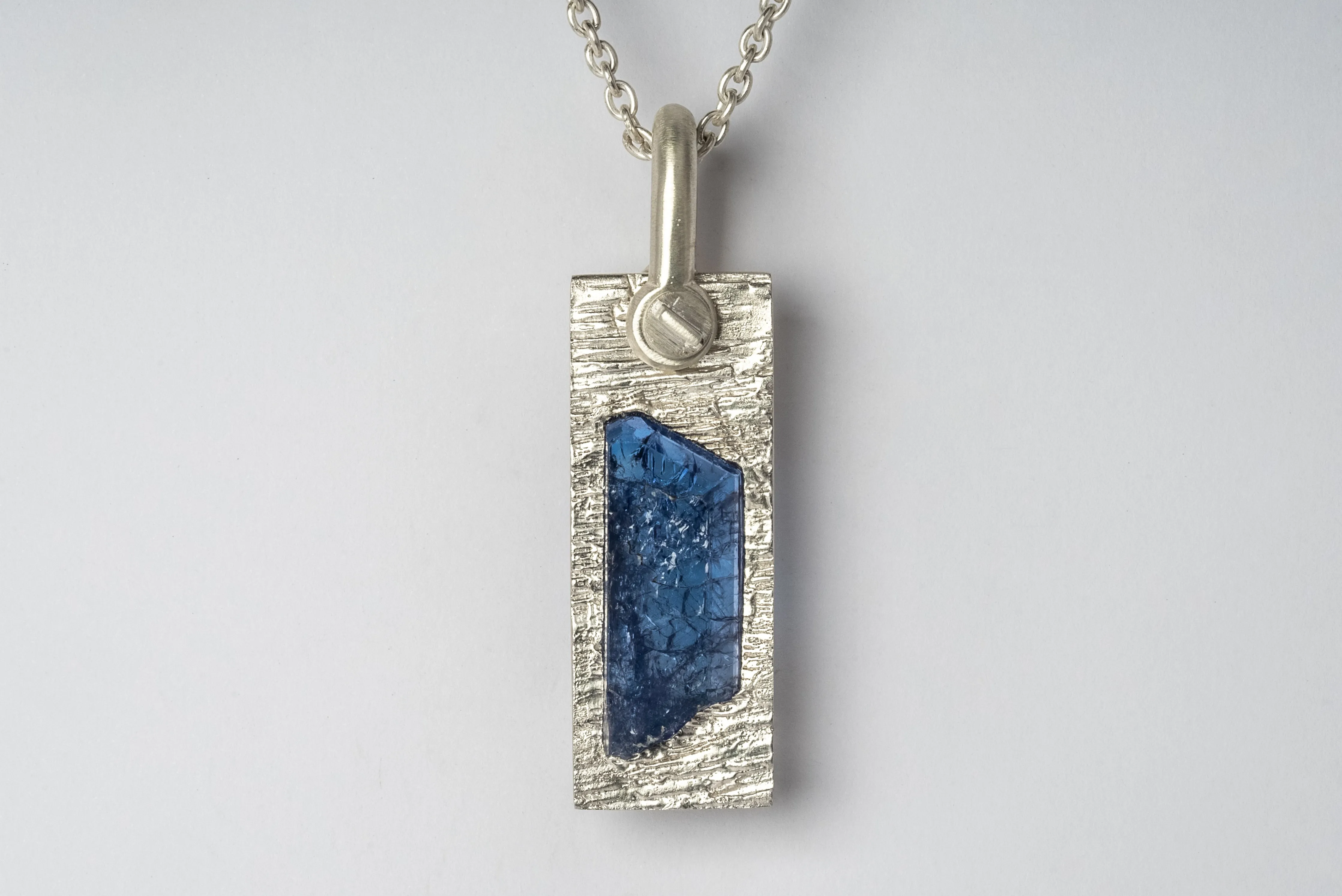 Plate Necklace SPECIMEN (U-Bolt Var., Adaptation, Texture Transfer, Tanzanite, MA TAN)