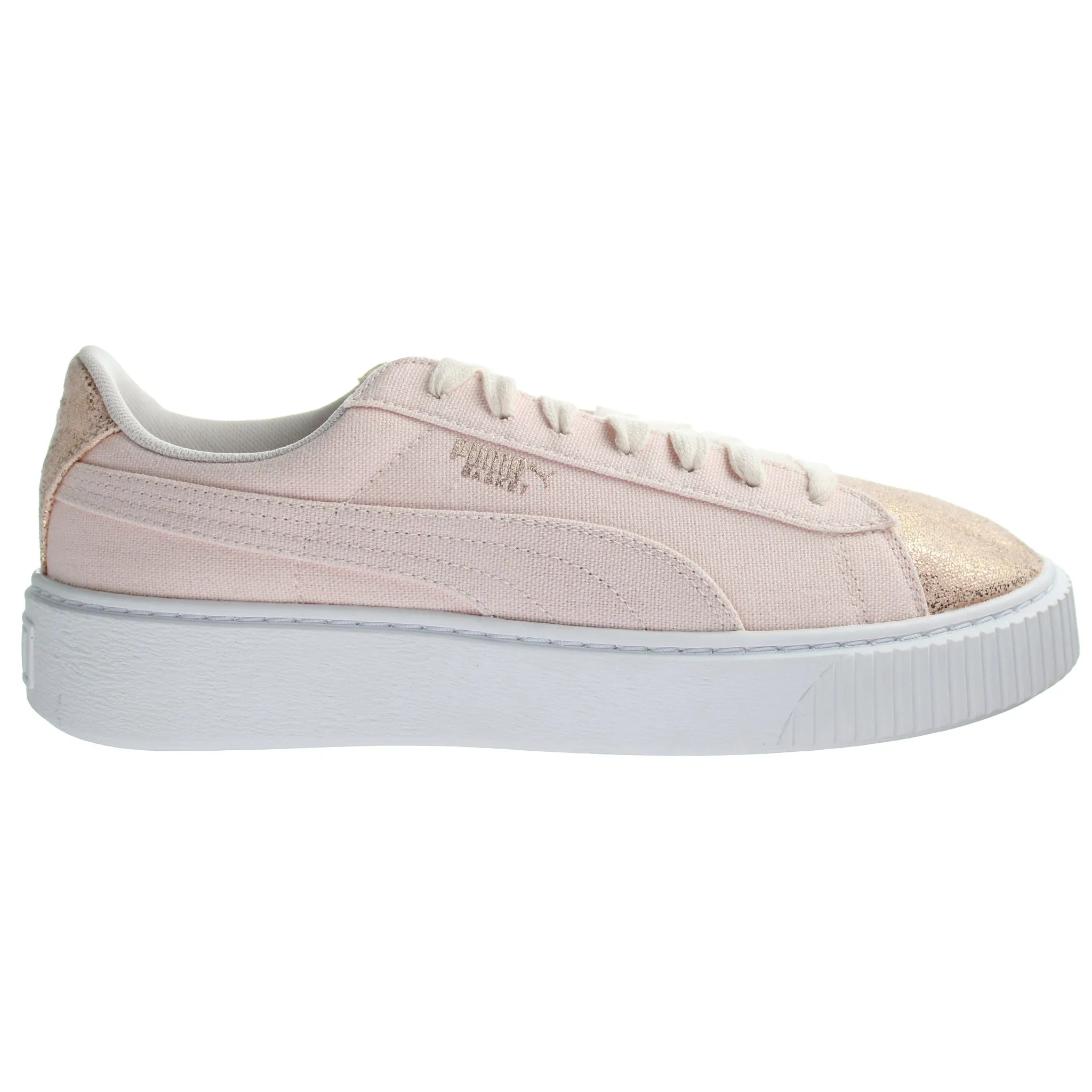 PUMA Basket Platform Pink Womens Trainers