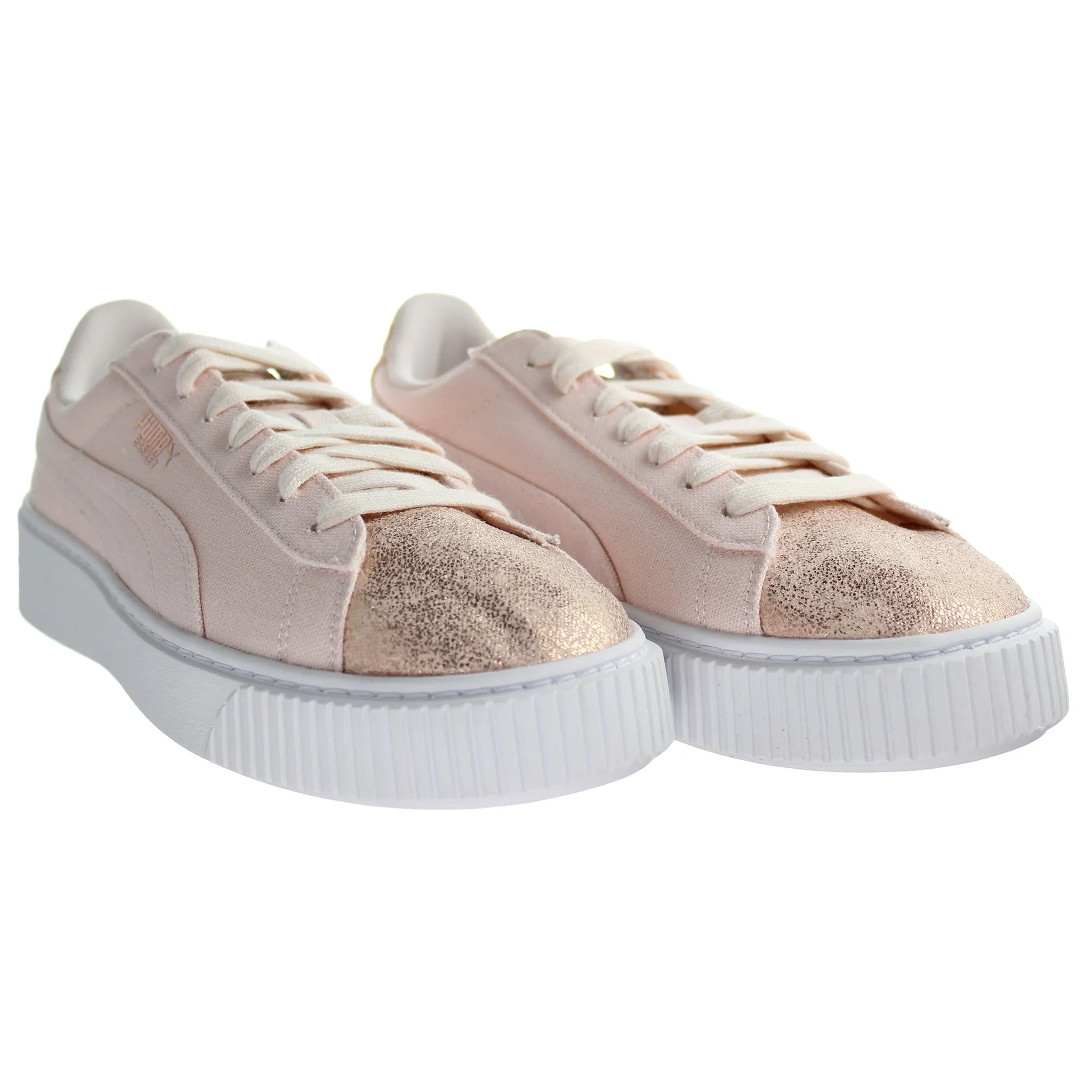 PUMA Basket Platform Pink Womens Trainers