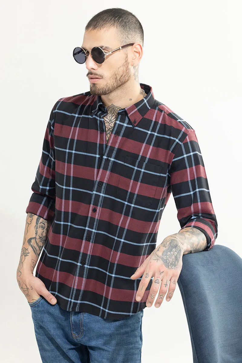 Quardo Check Maroon Shirt