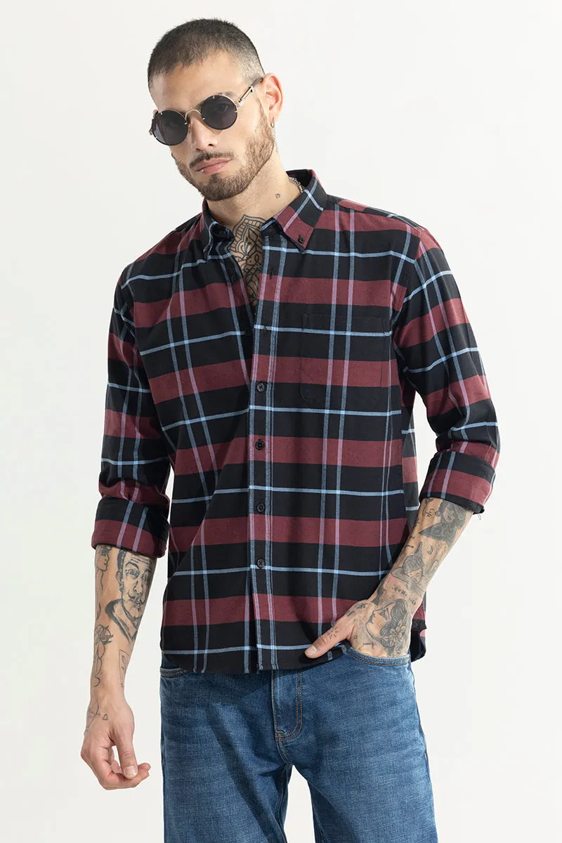 Quardo Check Maroon Shirt