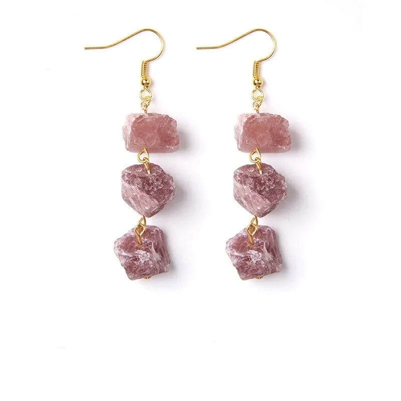 Raw Minerals Natural Drop Earrings