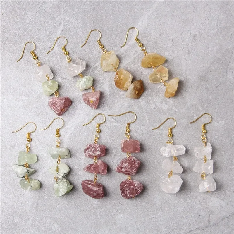 Raw Minerals Natural Drop Earrings