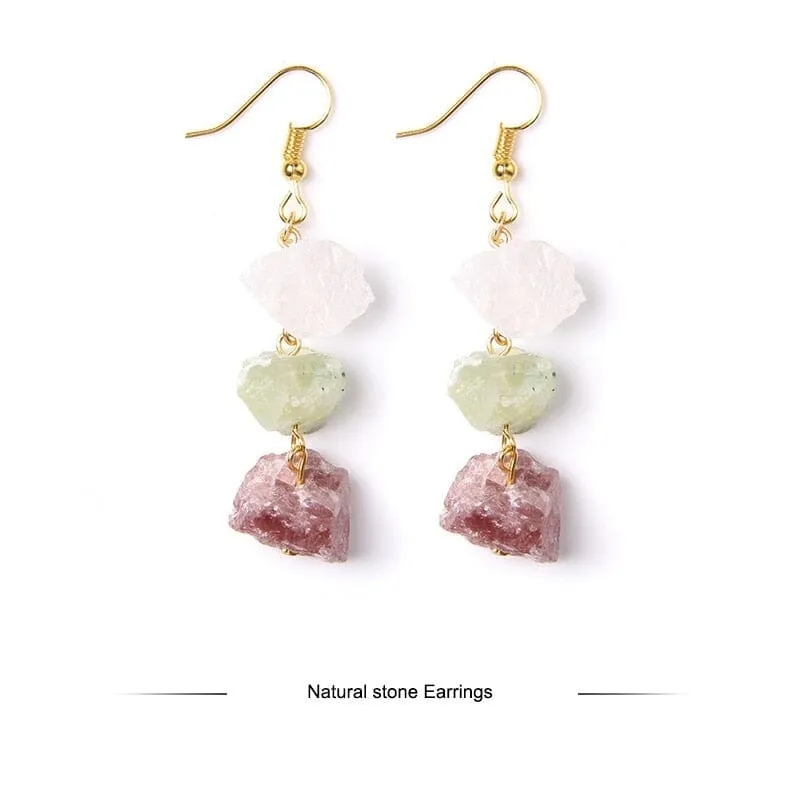 Raw Minerals Natural Drop Earrings