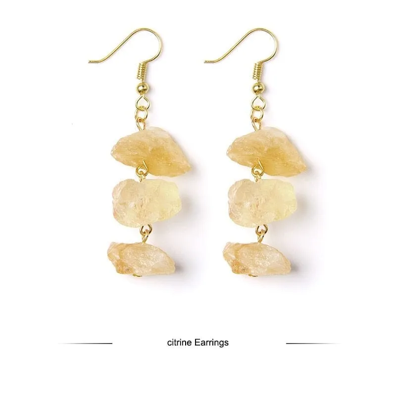 Raw Minerals Natural Drop Earrings