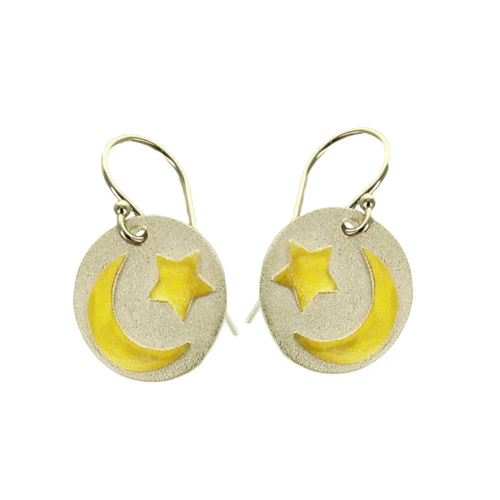 Reach For The Moon Inspirational Earrings