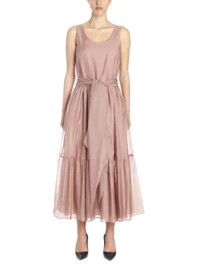 'S Max Mara Manche Belted Ruffle Dress