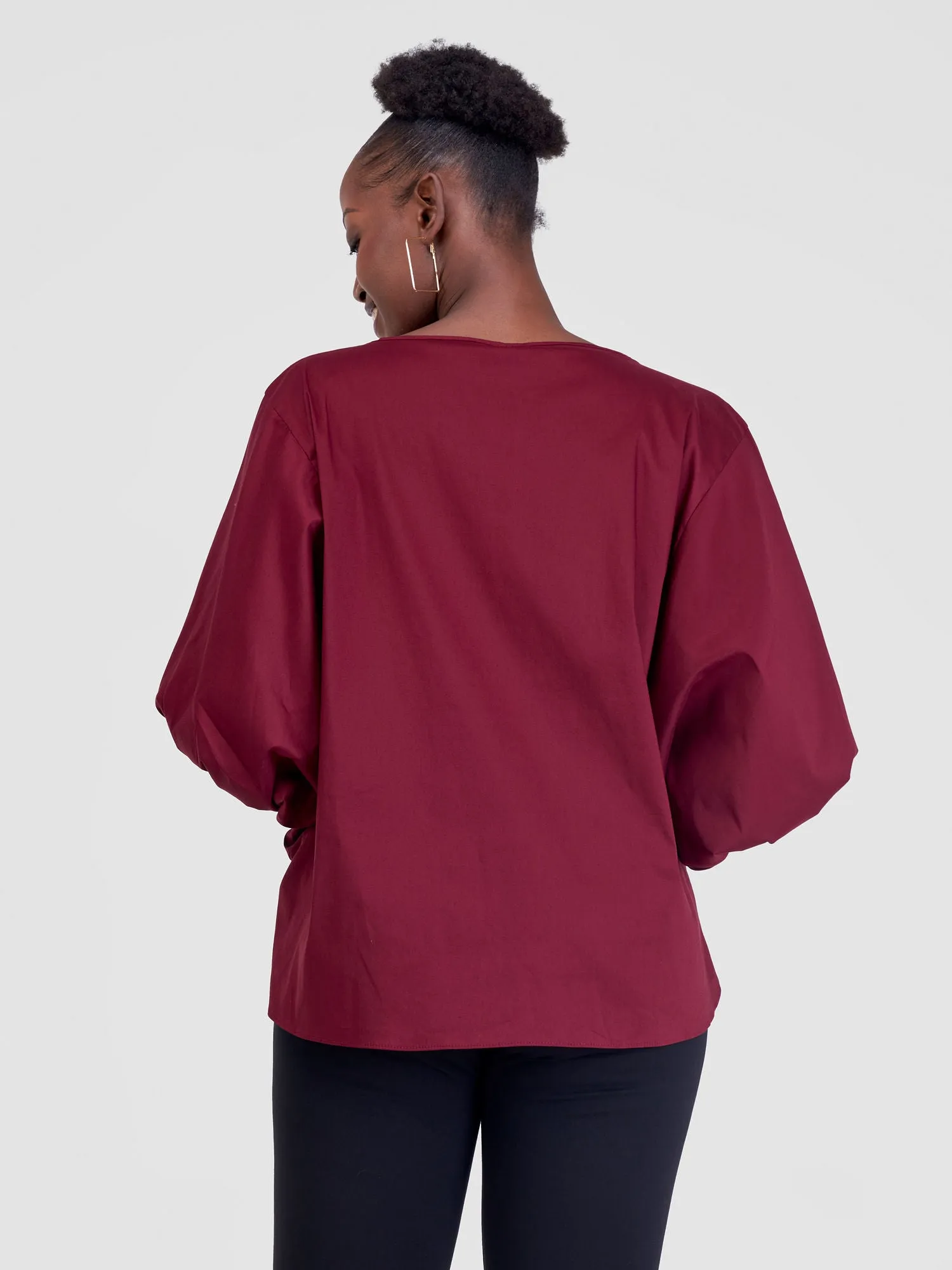 Safari Zene Dolman Top - Maroon