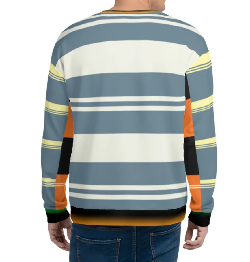 SKATE-EASY MULTI-STRIPED COLORBLOCK SWEATSHIRT - STRIPES