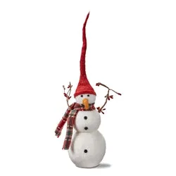 Snowman with Berry Branch Arms