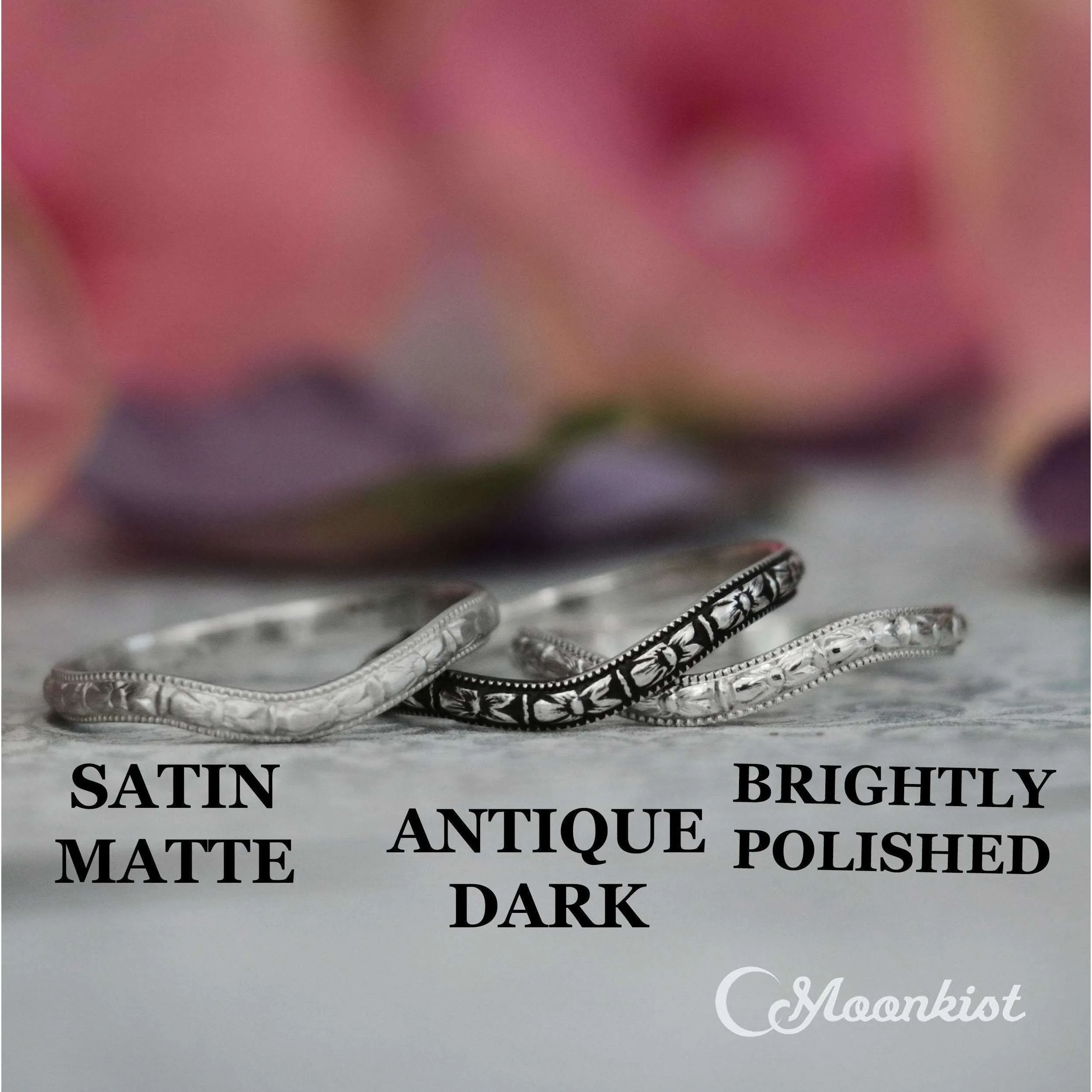 Sterling Silver Black Spinel Promise Ring | Moonkist Designs