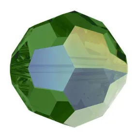 Swarovski 4mm Round - Fern Green AB (10 Pack)