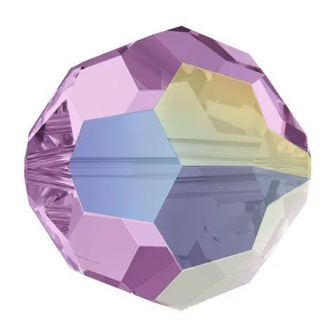 Swarovski 5mm Round - Light Amethyst AB (10 Pack) No longer in Production