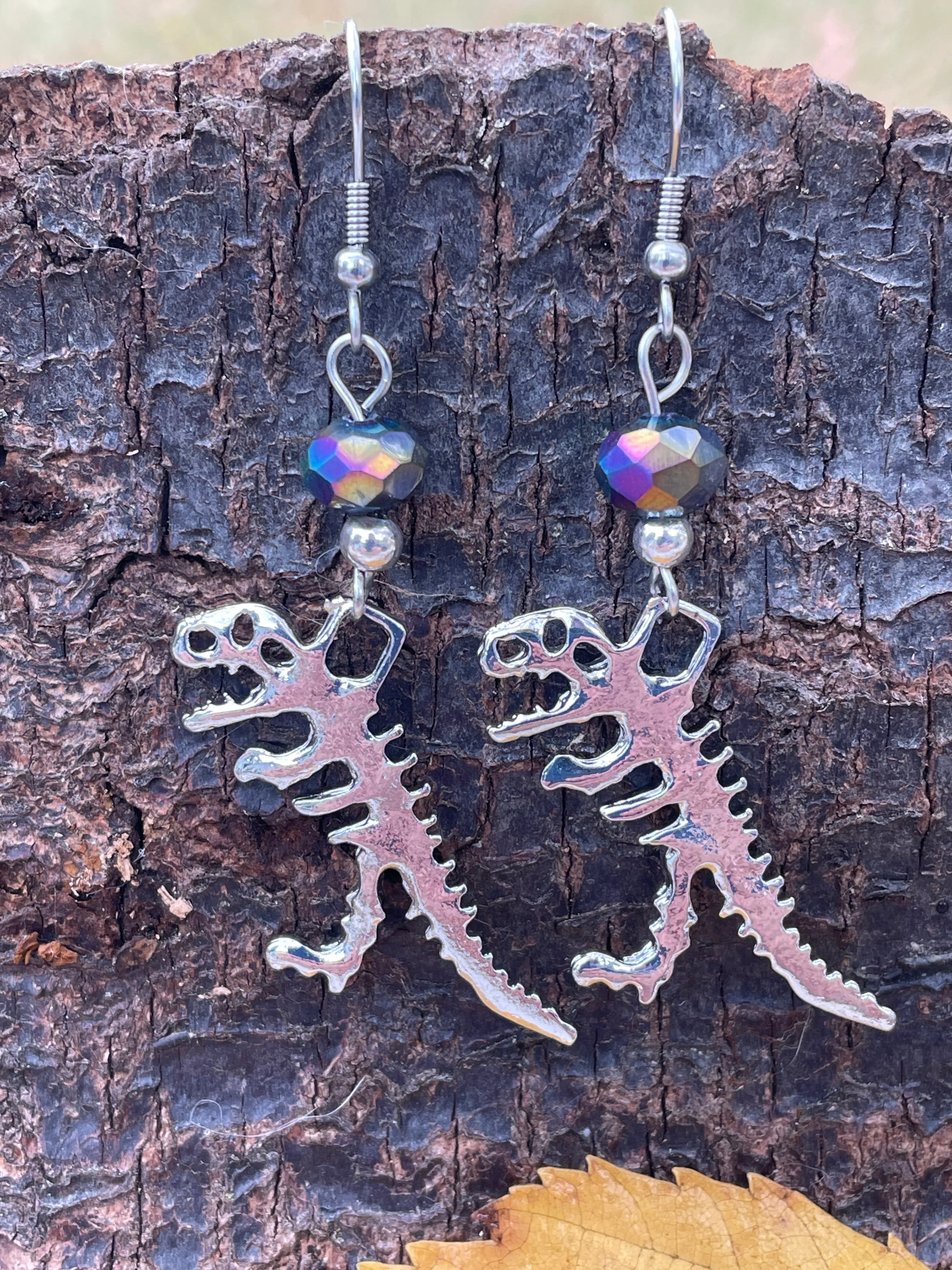 T-Rex Skeleton Earrings