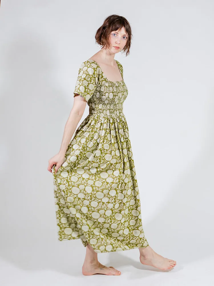 Teddy Midi Dress - Pear Floral