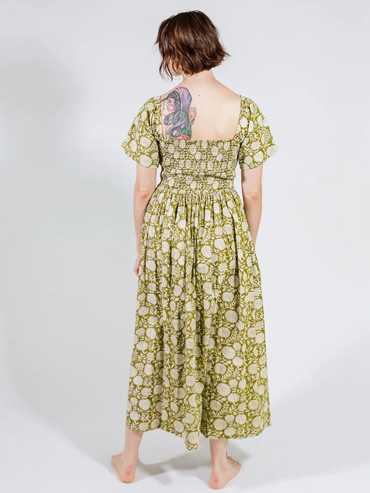 Teddy Midi Dress - Pear Floral